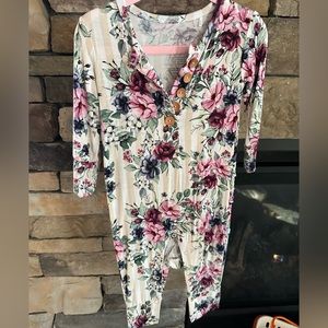 Melina Posh Peanut Ruffled Romper